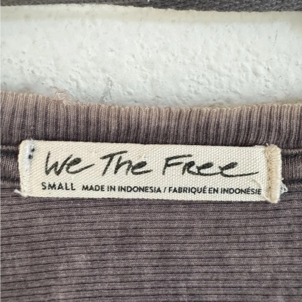 Free People We The Free Catch Waves Oversized Tee Washed Black S